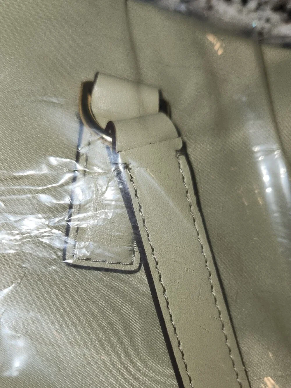 Tory Burch Sage Green Leather Shoulder Tote